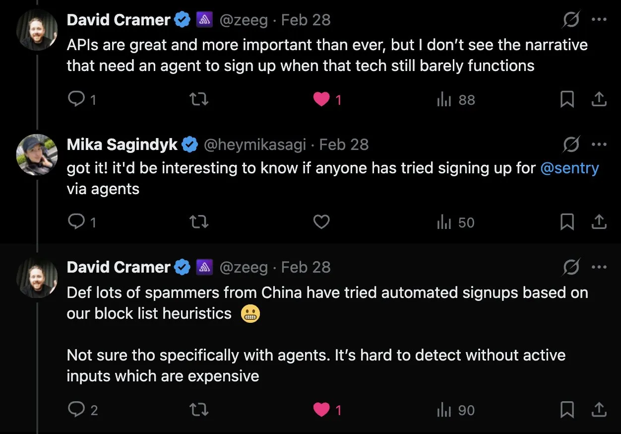 @zeeg's tweet about bot/spam concerns
